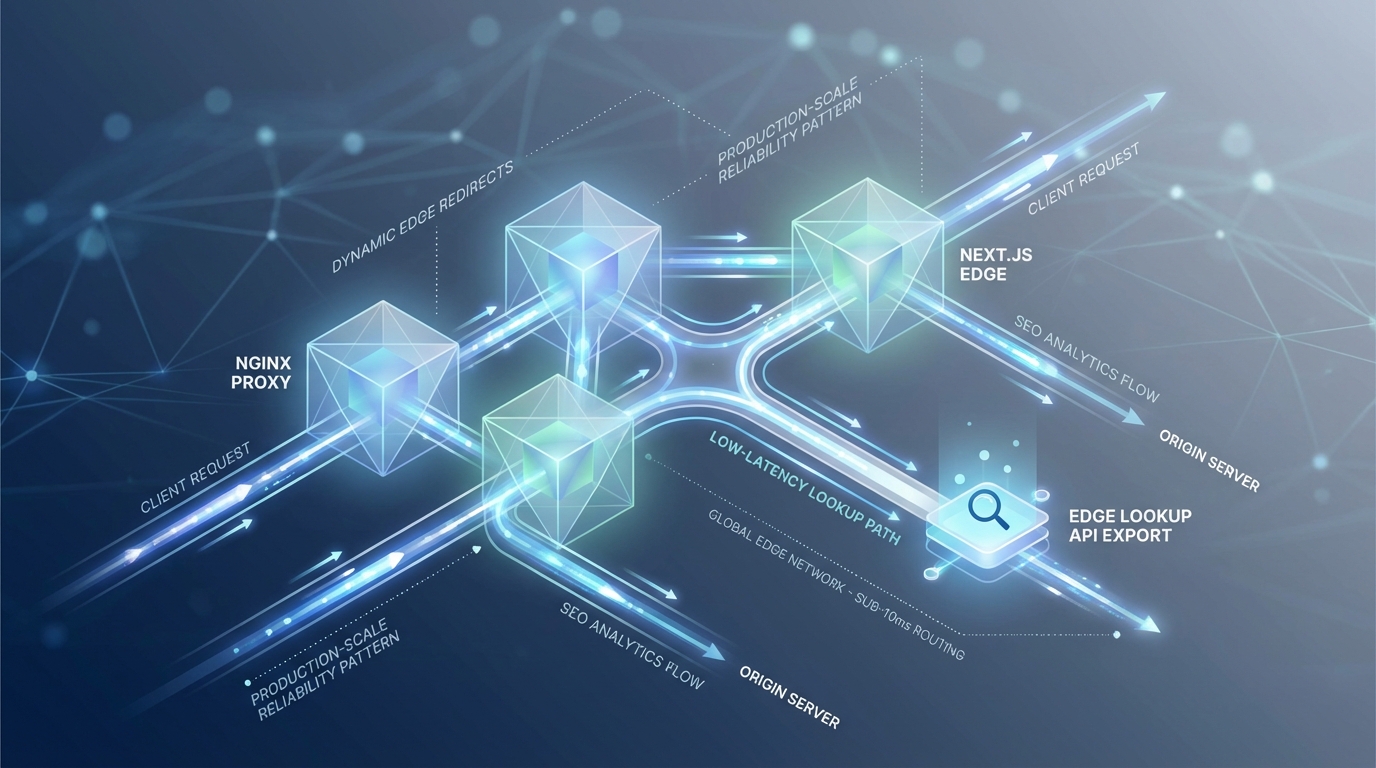 Dynamic Edge Redirects: Low-Latency Lookups for Nginx and Next.js hero illustration