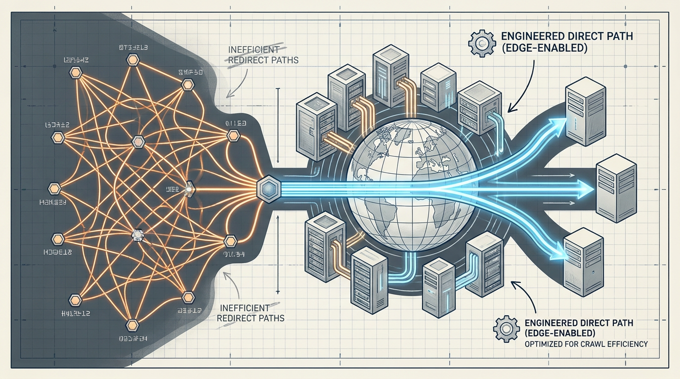 Engineering Redirect Resolution Paths to Protect Enterprise Crawl Budget hero illustration